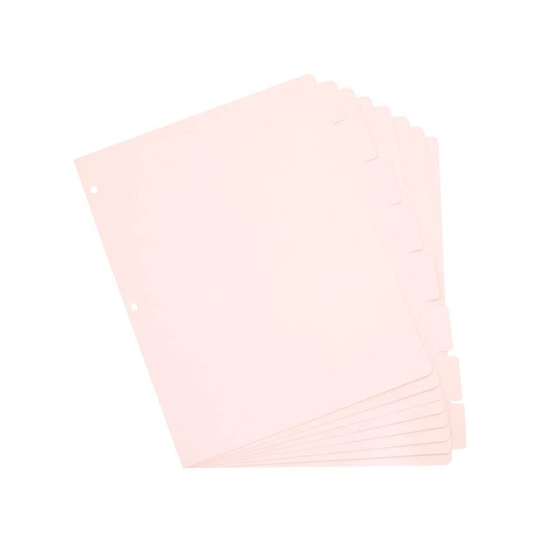 Paper Junkie 12 Sets Pink 8 Tab Dividers for 3 Ring Binder  Paper Binder Separators with Tabs  Bulk Pack of 96 Total Page Dividers for School  Work  Home  Office Supplies (Letter Size  9.5x11 in) - Image 1